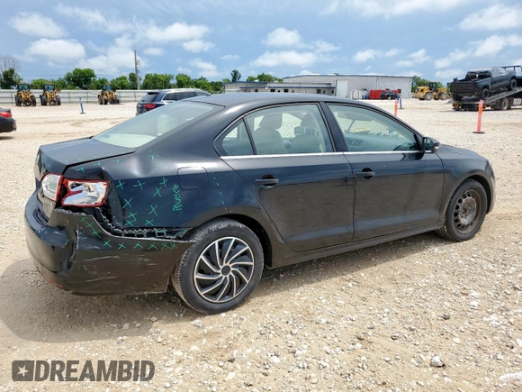 2013 Volkswagen Jetta SE with VIN 3VWDX7AJ3DM434233, listed as a Copart auction lot 60697485 with 74,333 mi miles and Salvage title. Bid and sale history available at DreamBid. Image 3.