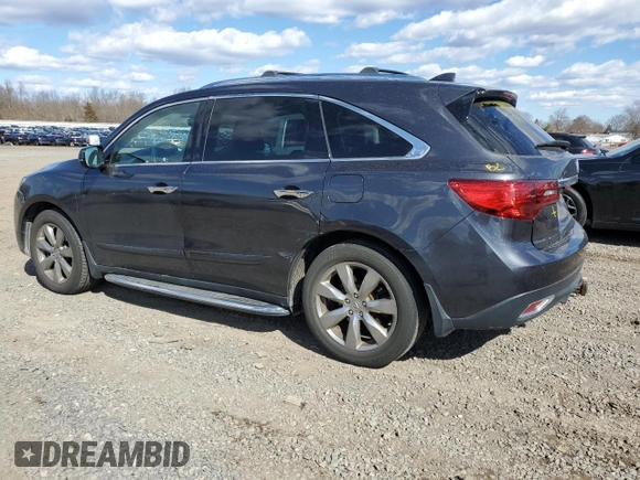 2016 Acura MDX w/Advance with VIN 5FRYD4H99GB017116, listed as a Copart auction lot 47207205 with 127,226 mi miles and Salvage Title. Bid and sale history available at carsss.com. Image 2.