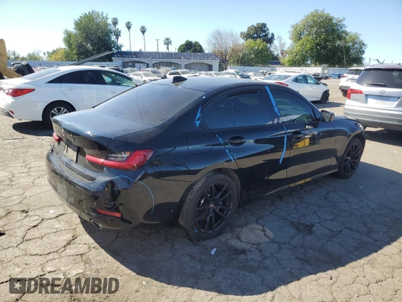 2021 BMW 3 Series 330i with VIN 3MW5R1J05M8B76650, listed as a Copart auction lot 46720195 with 41,414 mi miles and Salvage Title. Bid and sale history available at carsss.com. Image 3.