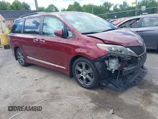 2017 Toyota Sienna SE with VIN 5TDXZ3DC8HS843396, listed as a IAAI auction lot 42298346 with 164,395 mi miles and . Bid and sale history available at DreamBid. Image 1.
