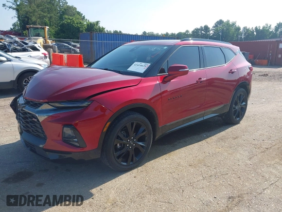 2021 Chevrolet Blazer RS with VIN 3GNKBERS2MS503863, listed as a IAAI auction lot 42424635 with 76,040 mi miles and . Bid and sale history available at DreamBid. Image 19.