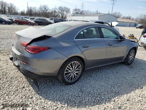 2020 Mercedes-Benz CLA with VIN WDD5J4HBXLN071560, listed as a Copart auction lot 49066445 with 32,846 mi miles and Salvage Title. Bid and sale history available at carsss.com. Image 3.