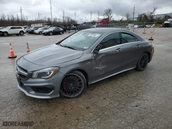 2014 Mercedes-Benz CLA-Class CLA 45 AMG with VIN WDDSJ5CB5EN131067, listed as a Copart auction lot 46662164 with 46,238 mi miles and Clean Title. Bid and sale history available at carsss.com. Image 1.