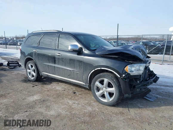 2013 Dodge Durango Citadel with VIN 1C4SDJET1DC505202, listed as a IAAI auction lot 41613403 with 148,424 mi miles and . Bid and sale history available at carsss.com. Image 1.