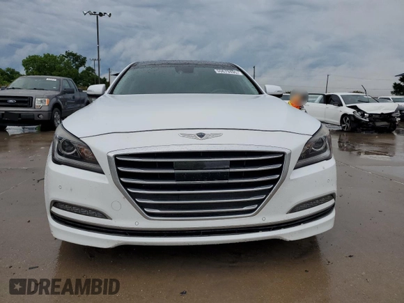 2017 Genesis G80 3.8L with VIN KMHGN4JE3HU172444, listed as a Copart auction lot 55679495 with 101,046 mi miles and Salvage title. Bid and sale history available at DreamBid. Image 5.