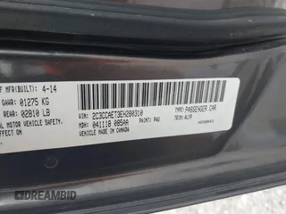 2014 Chrysler 300 with VIN 2C3CCAET3EH280310, listed as a IAAI auction lot 41664105 with 92,316 mi miles. Bid and sale history available at carsss.com. Image 9.