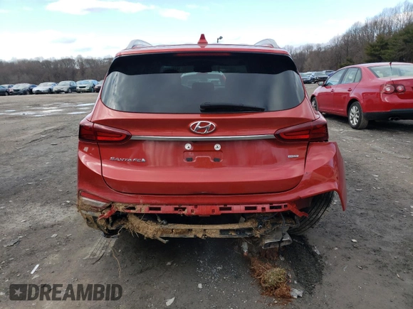 2020 Hyundai Santa Fe SEL with VIN 5NMS3CAD7LH142983, listed as a Copart auction lot 38890333 with 42,956 mi miles. Bid and sale history available at carsss.com. Image 6.