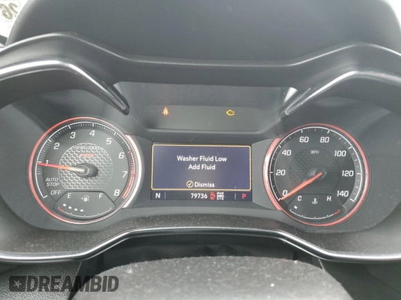 2022 Chevrolet TrailBlazer RS with VIN KL79MUSL5NB022921, listed as a Copart auction lot 46225335 with 79,736 mi miles and Salvage Title. Bid and sale history available at DreamBid. Image 9.
