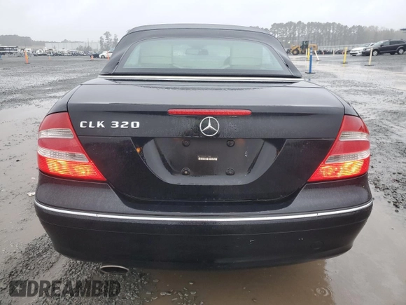 2005 Mercedes-Benz CLK 320 with VIN WDBTK65J45F163068, listed as a Copart auction lot 80298274 with 130,785 mi miles and Salvage Title. Bid and sale history available at DreamBid. Image 6.