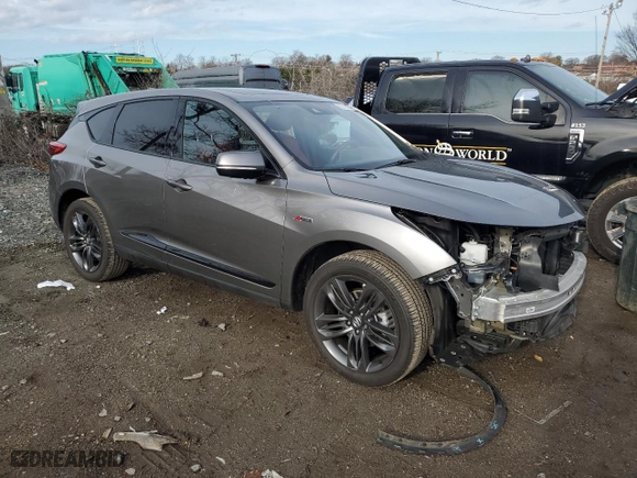 2023 Acura RDX w/A-Spec Package with VIN 5J8TC2H65PL015340, listed as a Copart auction lot 85197584 with 25,511 mi miles and Salvage Title. Bid and sale history available at carsss.com. Image 4.