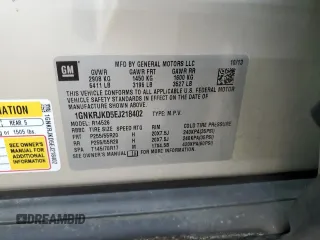 2014 Chevrolet Traverse LTZ with VIN 1GNKRJKD5EJ218402, listed as a Copart auction lot 89188355 with 161,969 mi miles and Salvage Title. Bid and sale history available at DreamBid. Image 15.