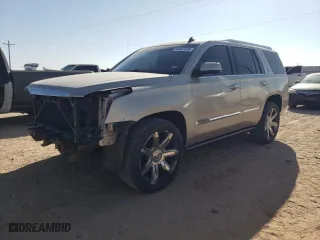 2015 Cadillac Escalade Premium with VIN 1GYS4CKJ8FR221557, listed as a Copart auction lot 46047345 with 155,020 mi miles and Salvage Title. Bid and sale history available at carsss.com. Image 1.
