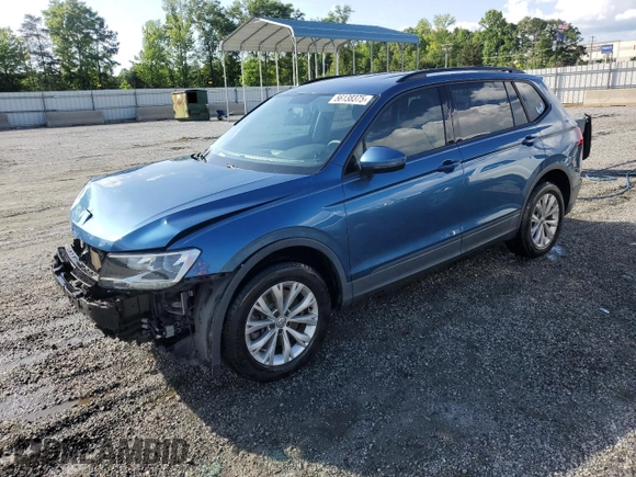2018 Volkswagen Tiguan S with VIN 3VV0B7AX2JM019924, listed as a Copart auction lot 56138375 with 76,798 mi miles and Salvage title. Bid and sale history available at DreamBid. Image 1.