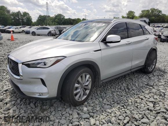 2020 Infiniti QX50 Luxe with VIN 3PCAJ5M16LF118819, listed as a Copart auction lot 55200135 with Not provided miles and Salvage title. Bid and sale history available at DreamBid. Image 1.