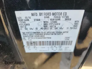 2010 Ford F-150 XL with VIN 1FTEX1E84AFB67904, listed as a Copart auction lot 64448135 with 139,156 mi miles and Clean title. Bid and sale history available at DreamBid. Image 12.