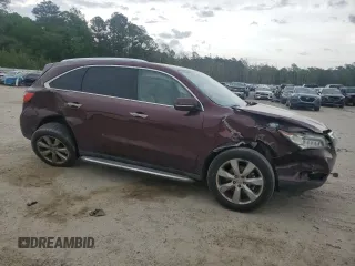 2014 Acura MDX Advance with VIN 5FRYD4H8XEB046967, listed as a Copart auction lot 52093545 with 172,925 mi miles and Salvage title. Bid and sale history available at DreamBid. Image 4.