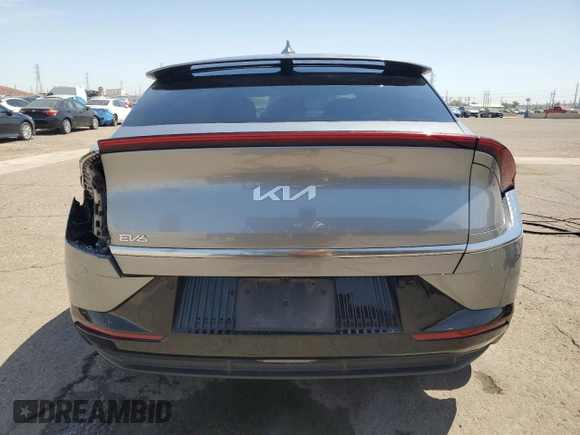 2024 Kia EV6 Wind with VIN KNDC3DLC8R5180653, listed as a Copart auction lot 52434245 with 22,590 mi miles and Salvage Title. Bid and sale history available at carsss.com. Image 6.
