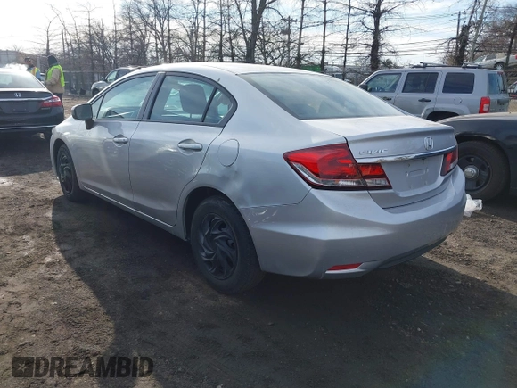 2014 Honda Civic Sedan LX with VIN 19XFB2F5XEE210316, listed as a IAAI auction lot 41662838 with 100,536 mi miles. Bid and sale history available at carsss.com. Image 3.