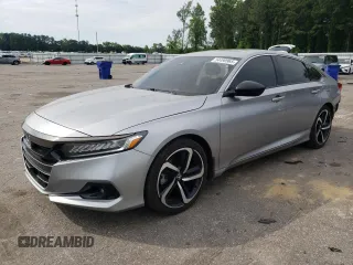 2021 Honda Accord Sport with VIN 1HGCV2F31MA026412, listed as a Copart auction lot 54490965 with 51,658 mi miles and Salvage title. Bid and sale history available at DreamBid. Image 1.