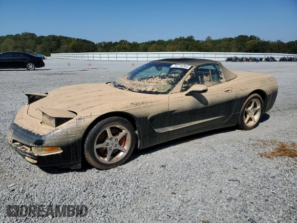 2002 Chevrolet Corvette with VIN 1G1YY32G025117759, listed as a Copart auction lot 74715264 with 0 mi miles and Salvage Title. Bid and sale history available at carsss.com. Image 1.