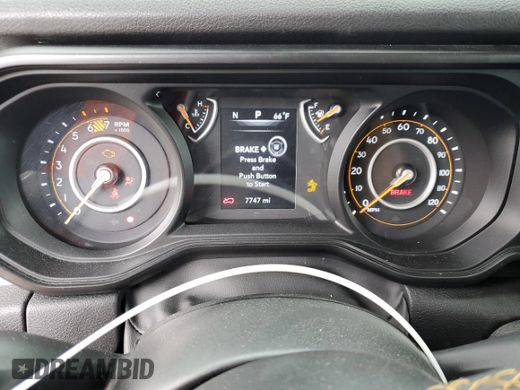 2024 Jeep Wrangler Sport S with VIN 1C4PJXDN4RW124924, listed as a Copart auction lot 50516555 with 7,747 mi miles and Salvage Title. Bid and sale history available at DreamBid. Image 9.