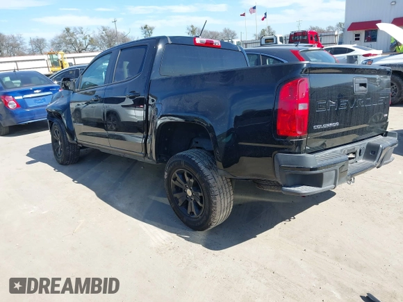 2021 Chevrolet Colorado 2WD LT with VIN 1GCGSCEN8M1127786, listed as a IAAI auction lot 41672930 with 77,381 mi miles. Bid and sale history available at carsss.com. Image 3.