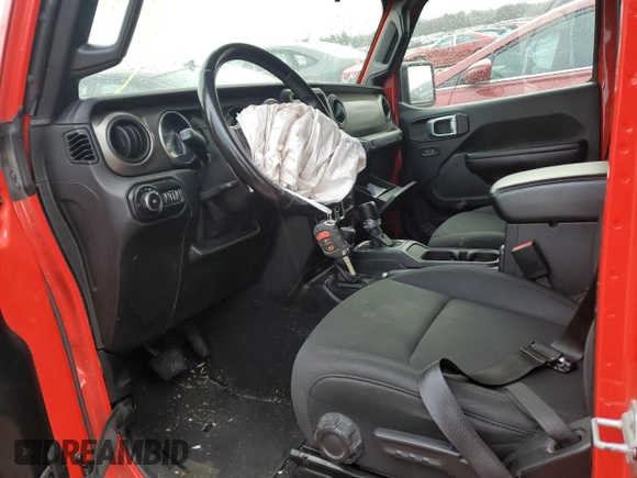 2021 Jeep Wrangler Unlimited Sport Altitude with VIN 1C4HJXDN1MW630739, listed as a Copart auction lot 87412754 with 123,771 mi miles and Salvage title. Bid and sale history available at DreamBid. Image 7.