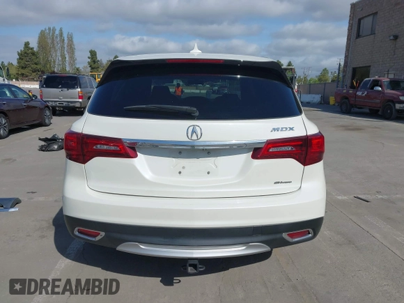 2016 Acura MDX w/Tech with VIN 5FRYD4H47GB045999, listed as a IAAI auction lot 42041010 with 124,096 mi miles. Bid and sale history available at carsss.com. Image 16.