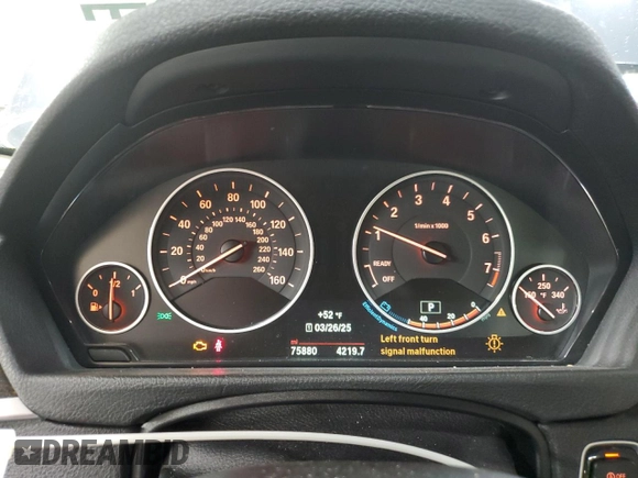 2015 BMW 4 Series 435i xDrive with VIN WBA4B3C51FD670000, listed as a Copart auction lot 50368955 with 75,880 mi miles and Salvage Title. Bid and sale history available at DreamBid. Image 9.