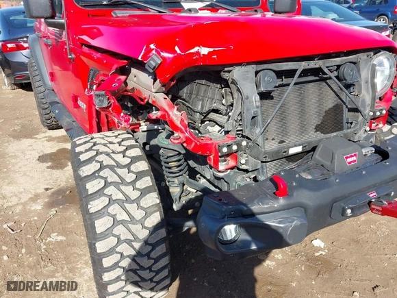 2019 Jeep Wrangler Unlimited Sport with VIN 1C4HJXDG0KW519050, listed as a IAAI auction lot 41621866 with 64,965 mi miles. Bid and sale history available at carsss.com. Image 6.