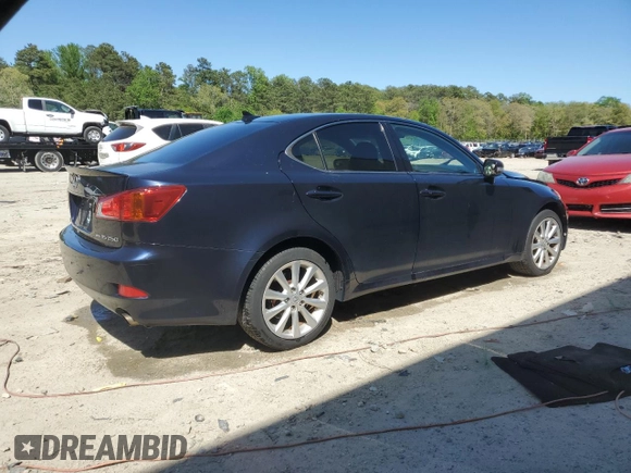 2010 Lexus IS 250 with VIN JTHCF5C25A5038073, listed as a Copart auction lot 54848695 with 180,133 mi miles and Salvage title. Bid and sale history available at DreamBid. Image 3.