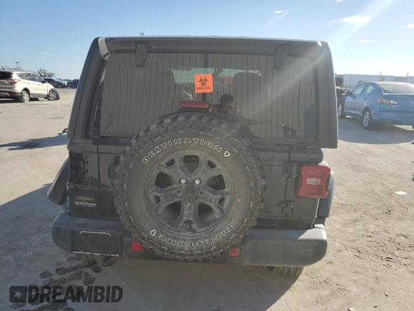 2021 Jeep Wrangler Unlimited Willys with VIN 1C4HJXDM8MW530712, listed as a Copart auction lot 54873175 with 54,598 mi miles and Salvage Title. Bid and sale history available at DreamBid. Image 6.