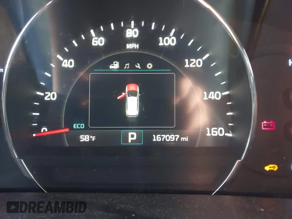 2017 Kia Sorento EX V6 with VIN 5XYPH4A58HG298313, listed as a IAAI auction lot 42037937 with 167,097 mi miles. Bid and sale history available at carsss.com. Image 7.