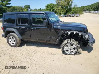 2022 Jeep Wrangler Unlimited Sport with VIN 1C4HJXDG5NW155504, listed as a Copart auction lot 70189964 with 44,101 mi miles and Salvage Title. Bid and sale history available at DreamBid. Image 4.