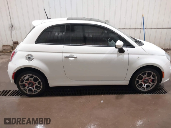 2013 FIAT 500 Sport with VIN 3C3CFFBR7DT754097, listed as a IAAI auction lot 41728826 with 91,276 mi miles. Bid and sale history available at carsss.com. Image 13.