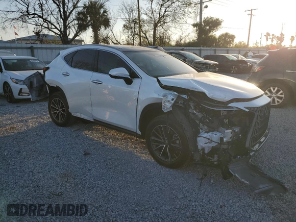 2025 Lexus NX with VIN JTJHGCEZ5S2023396, listed as a Copart auction lot 45227845 with 9,898 mi miles and Salvage Title. Bid and sale history available at carsss.com. Image 4.