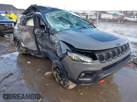 2023 Jeep Compass Trailhawk with VIN 3C4NJDDN9PT559799, listed as a IAAI auction lot 41636007 with 11,445 mi miles and . Bid and sale history available at DreamBid. Image 1.