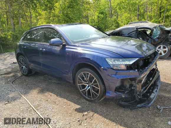 2019 Audi Q8 Prestige with VIN WA1FVAF11KD042250, listed as a Copart auction lot 60295425 with 165,420 mi miles and Salvage title. Bid and sale history available at DreamBid. Image 4.