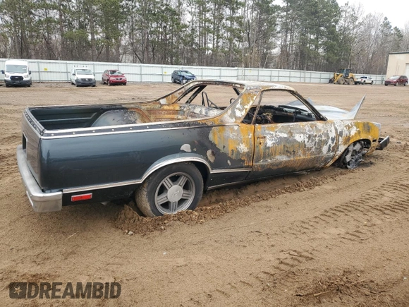 1985 Chevrolet El Camino with VIN 3GCCW80H9FS905600, listed as a Copart auction lot 54216685 with 0 mi miles and Salvage Title. Bid and sale history available at carsss.com. Image 3.