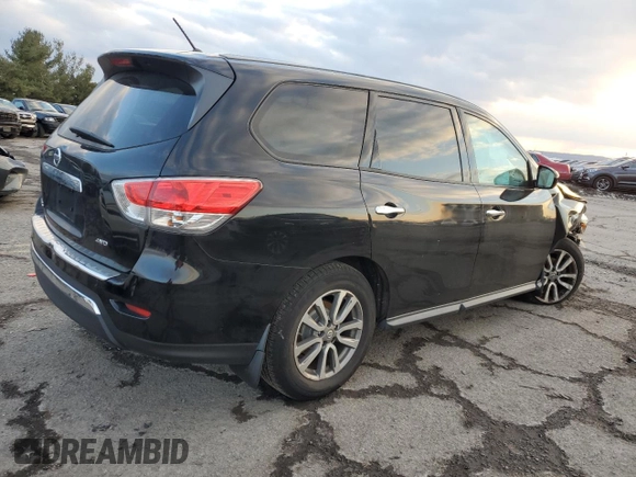 2013 Nissan Pathfinder S with VIN 5N1AR2MM7DC646896, listed as a Copart auction lot 88399975 with 0 mi miles and Salvage Title. Bid and sale history available at carsss.com. Image 3.