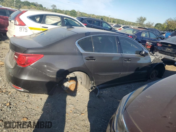 2016 Acura RLX Tech Pkg with VIN JH4KC1F59GC000451, listed as a Copart auction lot 74186364 with 99,716 mi miles and Salvage Title. Bid and sale history available at carsss.com. Image 3.