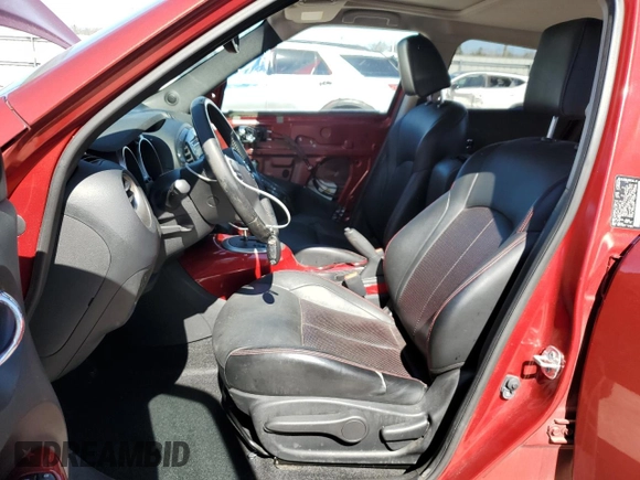 2015 Nissan Juke SV with VIN JN8AF5MV7FT558459, listed as a Copart auction lot 46813295 with 91,593 mi miles and Salvage title. Bid and sale history available at DreamBid. Image 7.