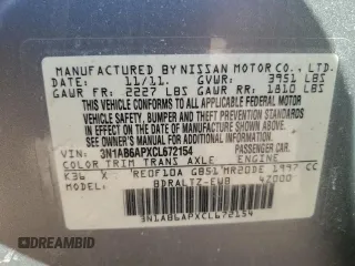2012 Nissan Sentra SR with VIN 3N1AB6APXCL672154, listed as a Copart auction lot 51246265 with 97,646 mi miles and Salvage Title. Bid and sale history available at DreamBid. Image 12.