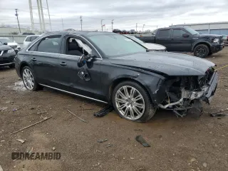 2014 Audi A8 4.0T with VIN WAUR2AFD5EN004618, listed as a Copart auction lot 50796255 with Not provided miles and Salvage title. Bid and sale history available at DreamBid. Image 4.