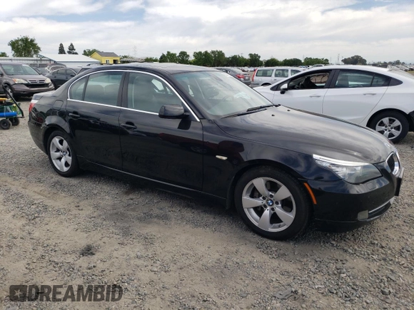 2008 BMW 5 Series 528i with VIN WBANU53558C115067, listed as a Copart auction lot 52243555 with 206,026 mi miles and Clean Title. Bid and sale history available at carsss.com. Image 4.