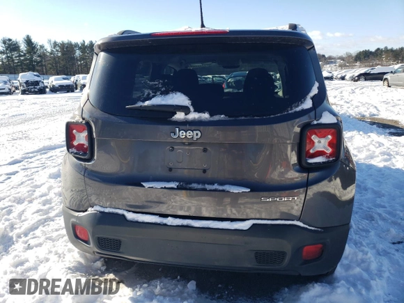 2017 Jeep Renegade Sport с VIN ZACCJAAB2HPF02174, выставлен на аукционе Copart как лот 41386555 с пробегом 160 503 миль миль и Списание • Salvage title. История ставок и продаж доступна на DreamBid. Изображение 6.