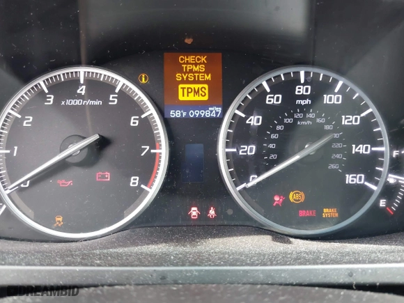 2015 Acura RDX Tech Pkg with VIN 5J8TB4H58FL025008, listed as a IAAI auction lot 41845178 with 99,847 mi miles. Bid and sale history available at carsss.com. Image 16.