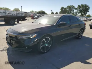 2021 Honda Accord Sport with VIN 1HGCV1F3XMA090555, listed as a Copart auction lot 56425165 with 51,711 mi miles and Salvage title. Bid and sale history available at DreamBid. Image 1.