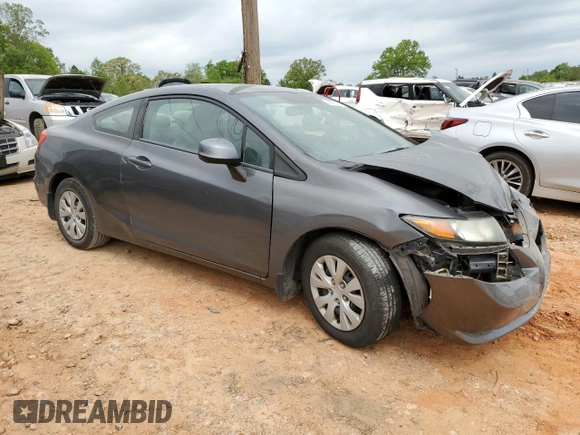 2012 Honda Civic Cpe LX with VIN 2HGFG3B55CH536959, listed as a Copart auction lot 52423345 with 178,650 mi miles and Salvage Title. Bid and sale history available at carsss.com. Image 4.