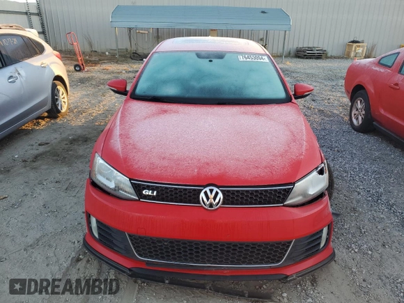 2013 Volkswagen Jetta GLI Autobahn with VIN 3VW467AJ0DM263220, listed as a Copart auction lot 76453094 with 176,030 mi miles and Salvage title. Bid and sale history available at DreamBid. Image 5.